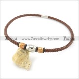 leather necklace n000425