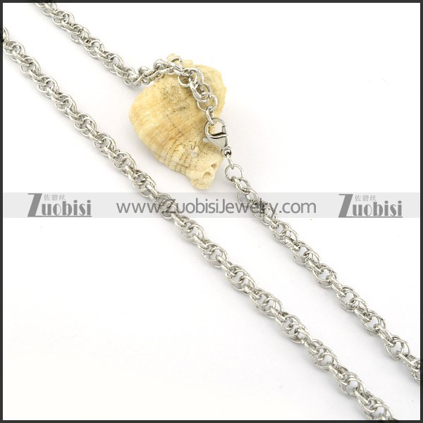 practical oxidation-resisting steel Necklace -n000310