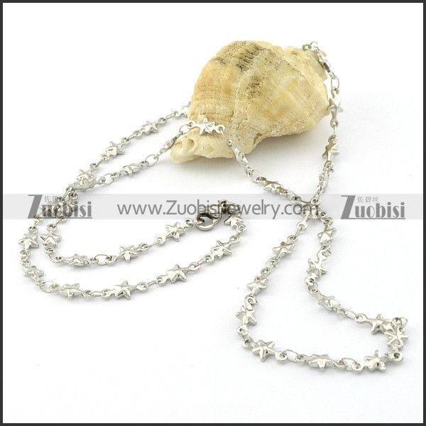 Attractive Oxidation-resisting Steel small chain necklaces for ladies -n000392