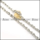 10mm unique silver stainless stee S shaped necklace chain n000523