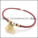 leather necklace n000426