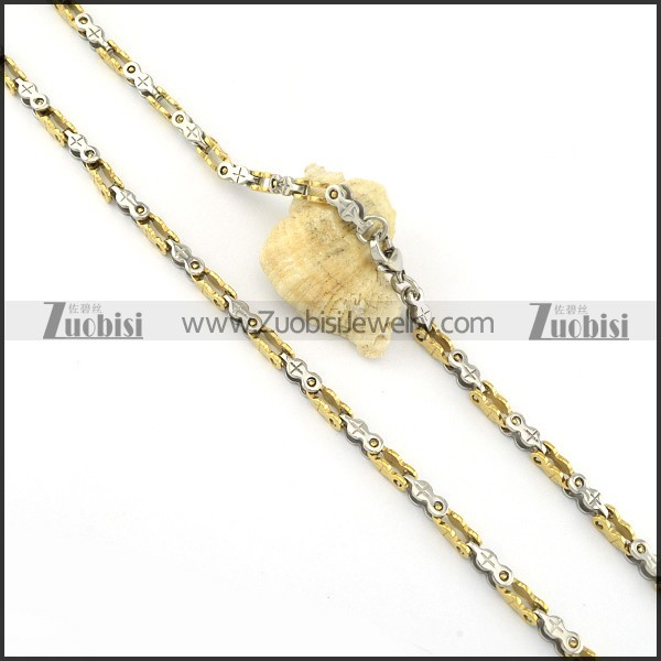 great oxidation-resisting steel Necklace -n000307