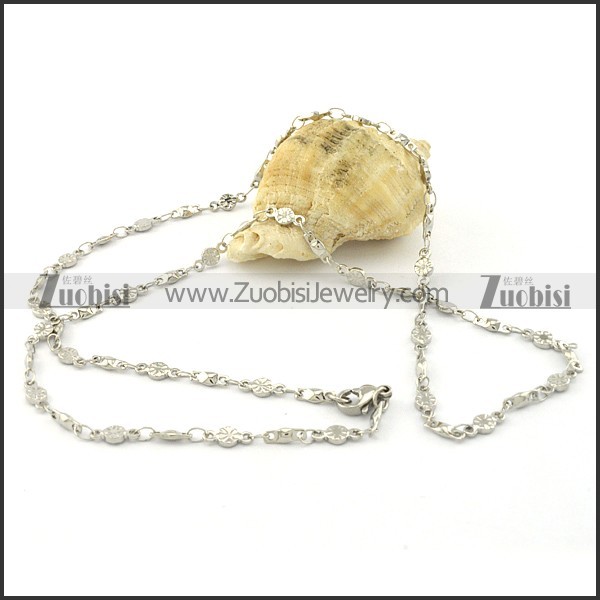 Nice-looking Oxidation-resisting Steel small chain necklaces for ladies -n000388