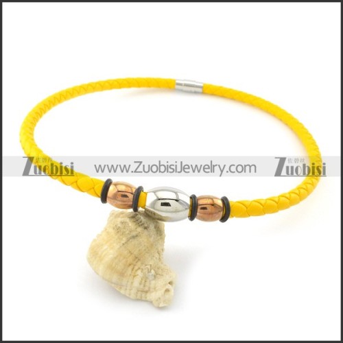 leather necklace n000427