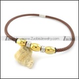 leather necklace n000429