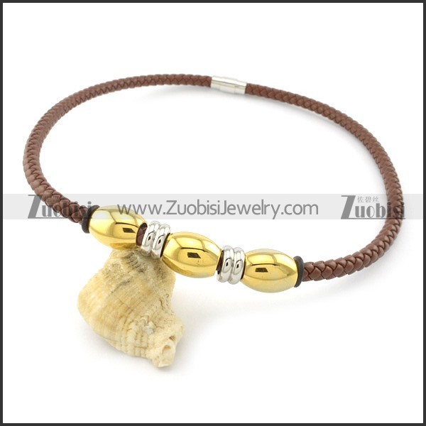 leather necklace n000429