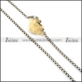 Exquisite 316L Stamping Necklace with Vintage-inspired Style -n000340