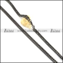 8mm black cover stainless steel chain necklace n000514