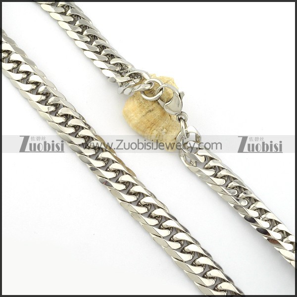 16mm wide high quality pretty 316L stainless steel stamping necklaces -n000407
