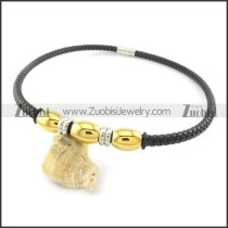 leather necklace n000428