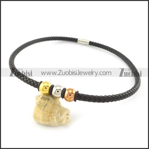 leather necklace n000442