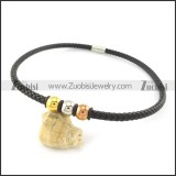 leather necklace n000442