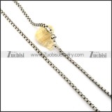 Good Oxidation-resisting Steel Stamping Necklace with Vintage-inspired Style -n000345