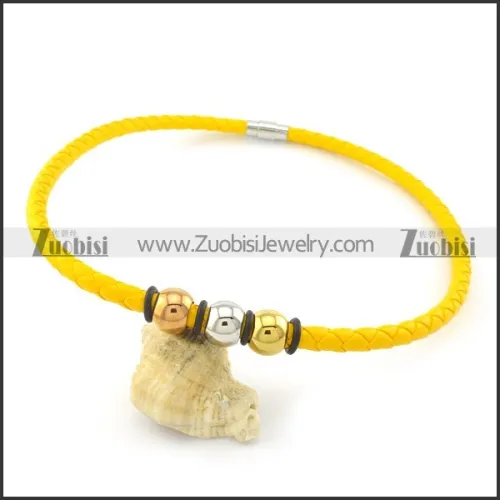 leather necklace n000445