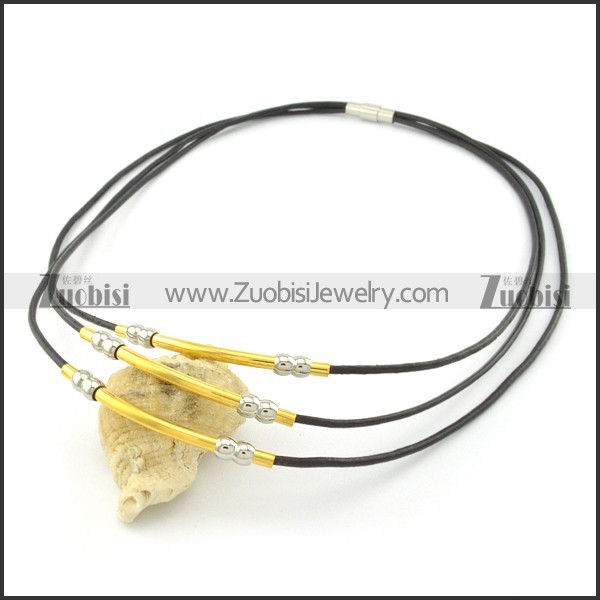 leather necklace n000449