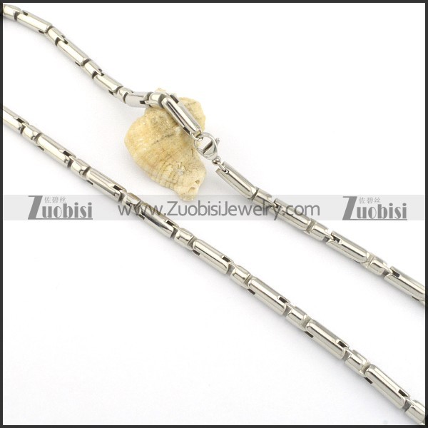 6mm wide stainless steel bamboo chain n000525