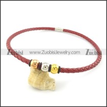 leather necklace n000444