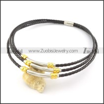 leather necklace n000451