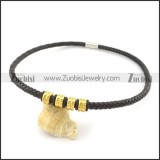 leather necklace n000446