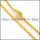 8mm wide shiny gold plating pearl chain necklace n000502
