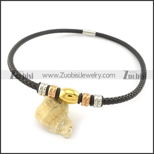 leather necklace n000434