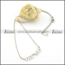 YES and NO pendant necklace n000472
