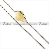 Good-looking 316L Steel Stamping Necklace with Vintage-inspired Style -n000344