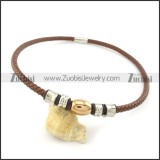 leather necklace n000437