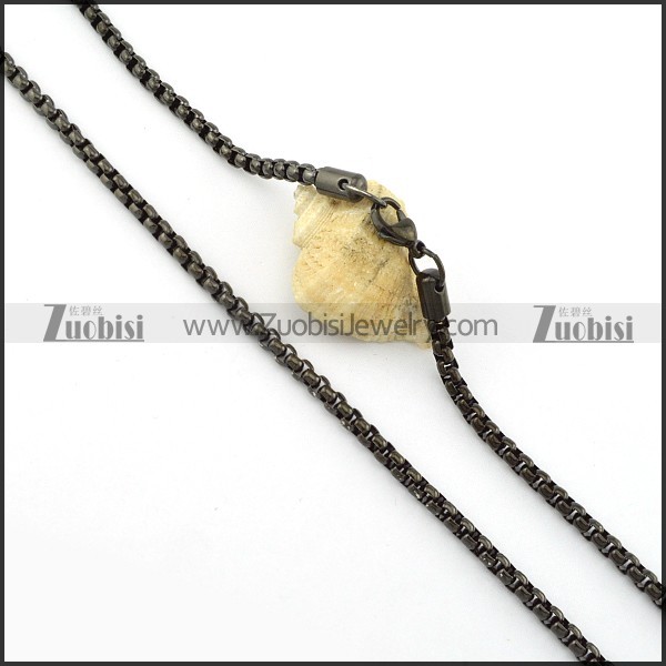 Clean-cut Steel stamping necklaces -n000403