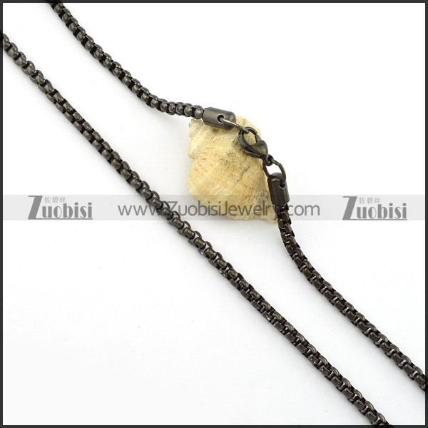 Clean-cut Steel stamping necklaces -n000403