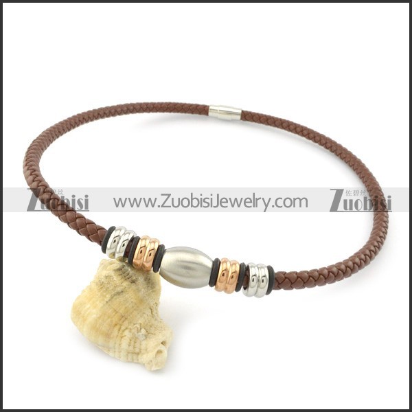 leather necklace n000431