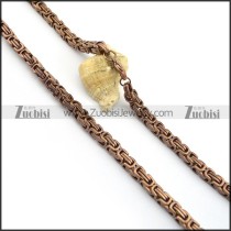 7mm coffee plating double links chain n000697
