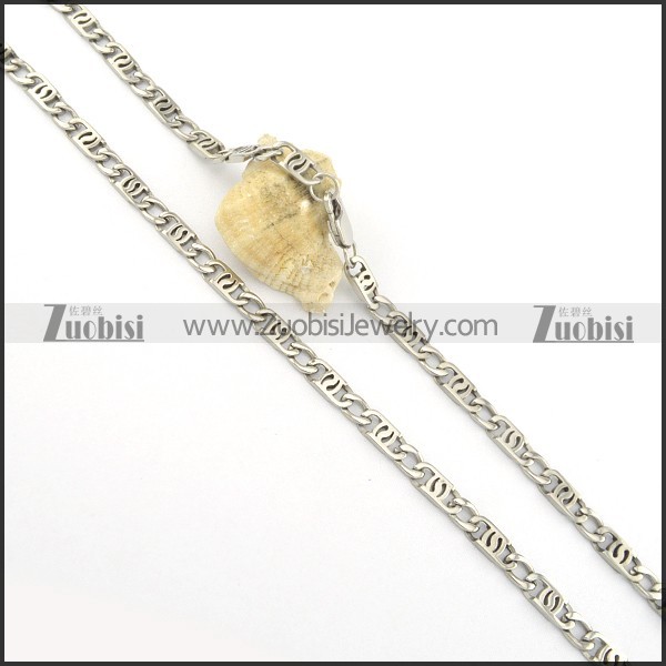 6mm stamping steel necklace chain n000545