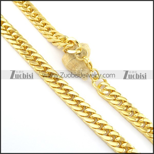 14.5mm large gold plating necklace n000665