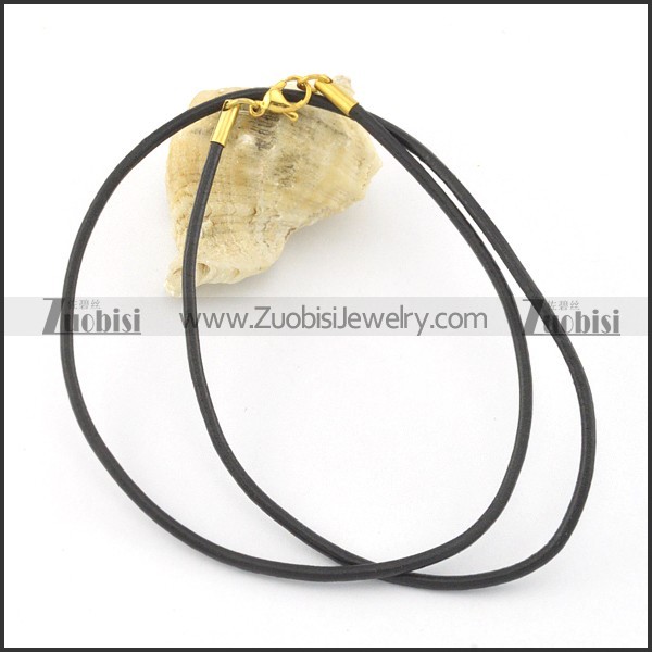 2.5mm wax code with gold clasp for matching pendant n000552