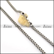6mm wide square casting necklace for men n000658