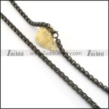 Black Pearl Chain in 600mm long 7mm wide n000613