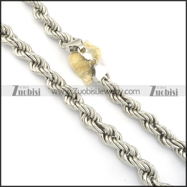 600mm special silver stainless steel curb chain necklace n000549