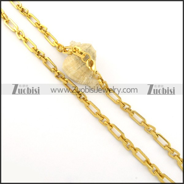 6.5mm gold plating steel chain n000534