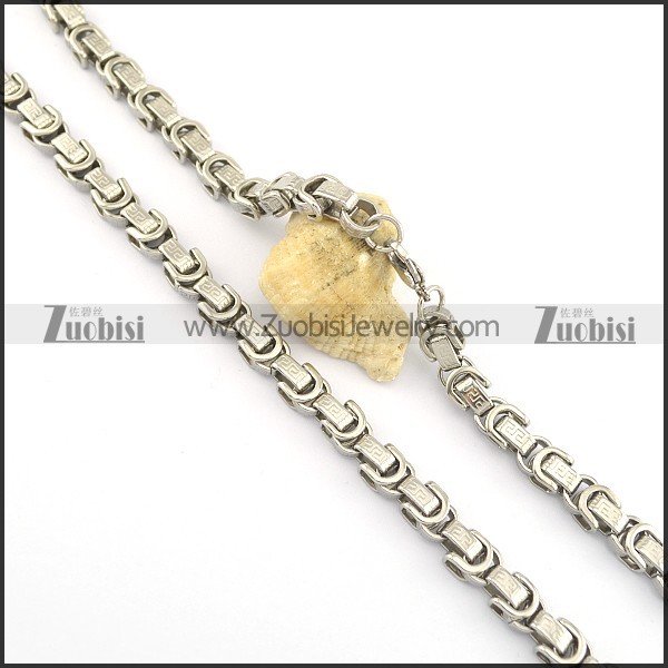 0.8cm great wall pattern necklace n000666