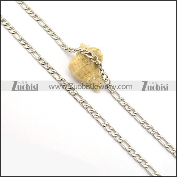 6MM Stainless Steel Figaro Chains n000966