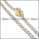 13mm wide link chain necklace with casting lobster clasp n000747