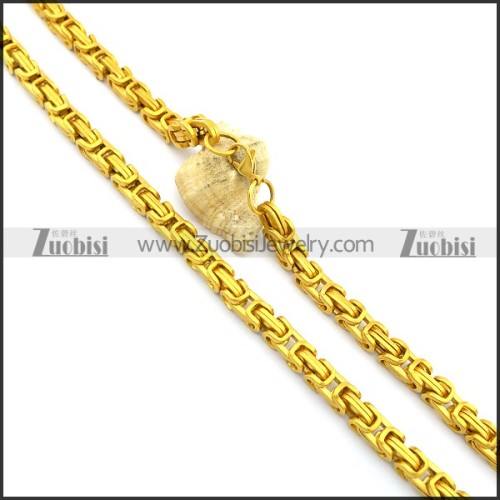 8.5mm Gold Plating Stainless Steel Chain n000992