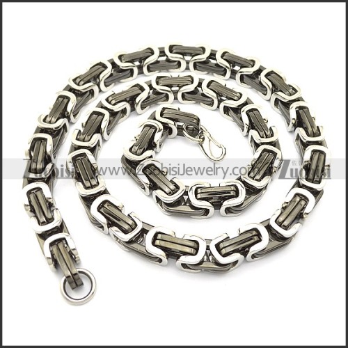 1 Meter Long 16mm Wide Black Stainless Steel Link Chain Necklace n000962