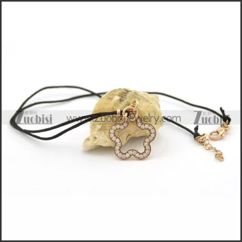 Rose Gold Plum Blossom Necklace n000738