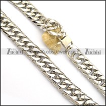 0.88 Inch Wide 24 Inch Long Steel Necklace for Male n000981