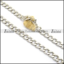 Big Stainless Steel Curb Chain Necklace n001007