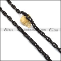 10mm black plated necklace chain n000739