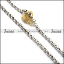 9mm Wide Rolo Chain Engraved Great Wall Pattern n001022