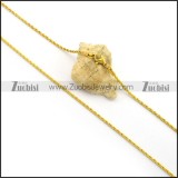 2mm Gold Stainless Steel Rope Chain n001008